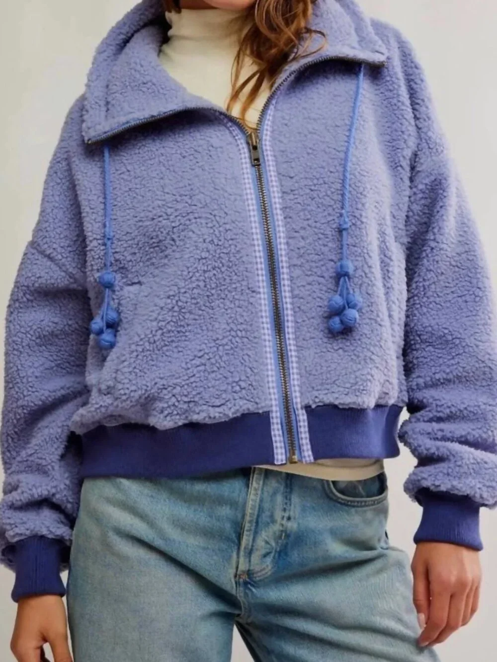 NWT Free People Alpine Sherpa Jacket in Peri